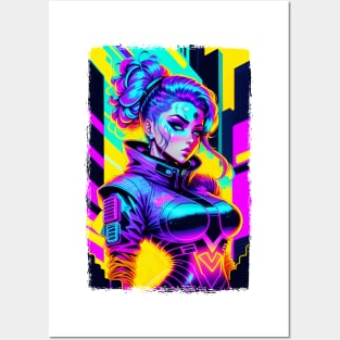 Cyber girl Posters and Art